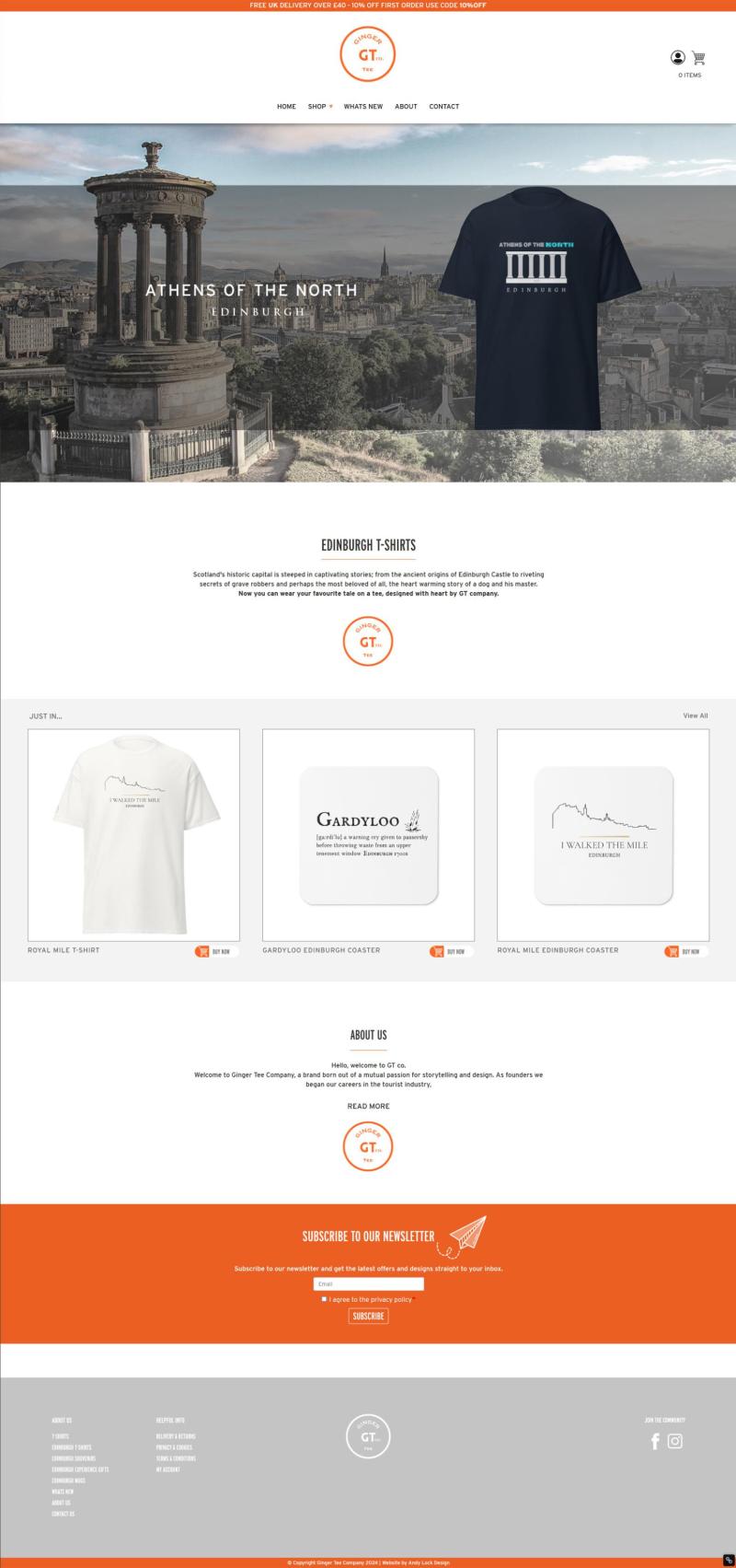 Ginger Tee Company Website